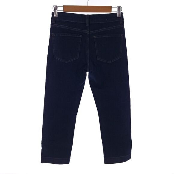 Pilcro and The Letterpress Athropologie Solid Blue Denim Cropped Jeans Womens 25 - Picture 8 of 12